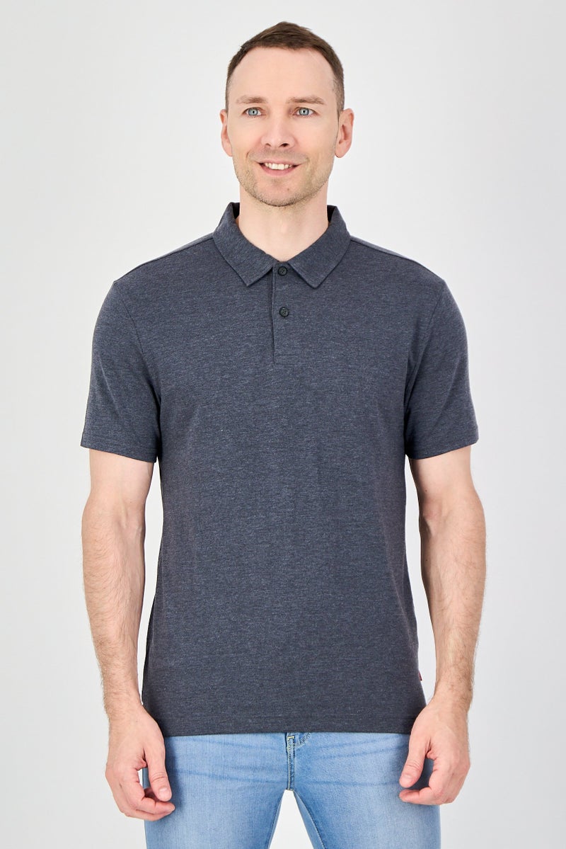 Levi's Men Regular Fit Short Sleeve Heather Polo Shirt, Dark Grey - Image 1