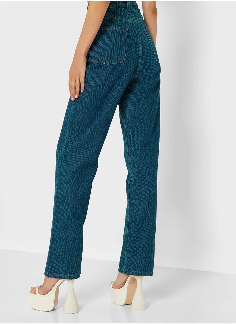 TOPSHOP High Waist Straight Jeans