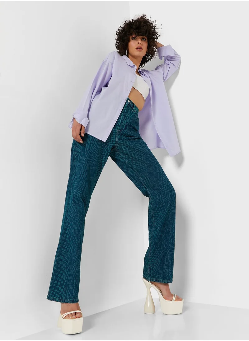 TOPSHOP High Waist Straight Jeans