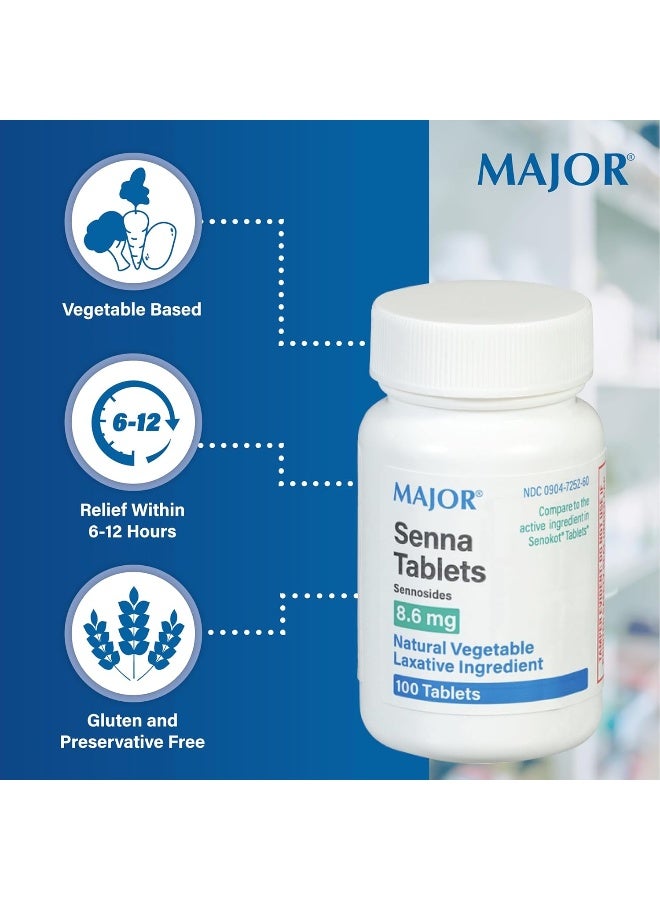 MAJOR Senna Tablets (8.6mg) - 100 Count Per Bottle - Image 4