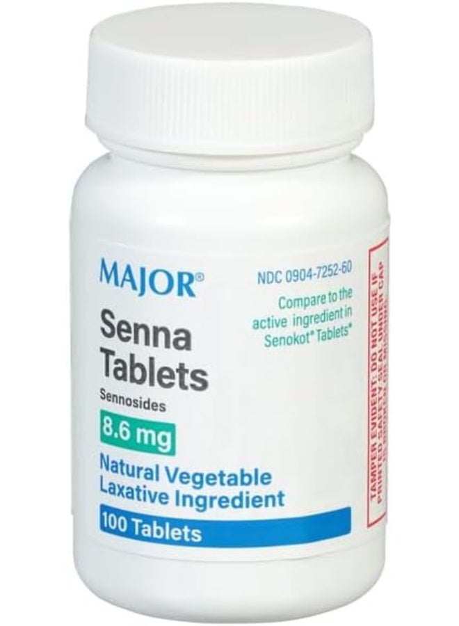MAJOR Senna Tablets (8.6mg) - 100 Count Per Bottle - Image 1