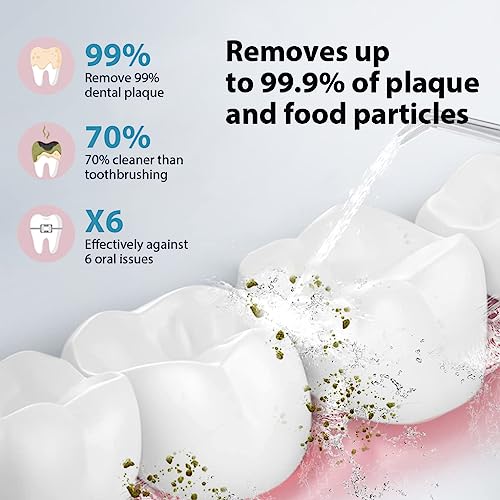 HANNEA® Professional Cordless Dental Flosser, Portable Oral Irrigator for Teeth, 3 Modes Rechargeable & IPX7 Waterproof Teeth Cleaner with 220ml Detachable Water Tank for Home Travel, Black - Image 3