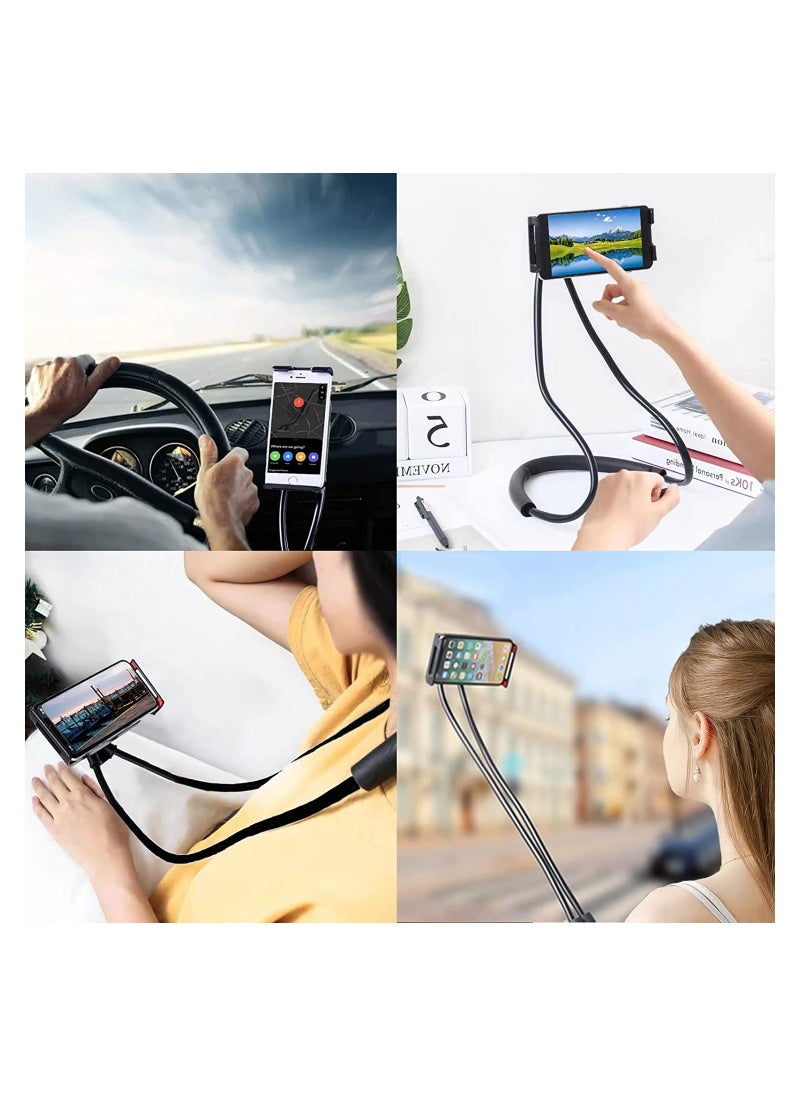 Generic - Universal Hanging on Neck Lazy Phone Holder DIY Free Rotating Stand on Table Smart Multiple Functions Mobile Phone Mount Stand - Image 1