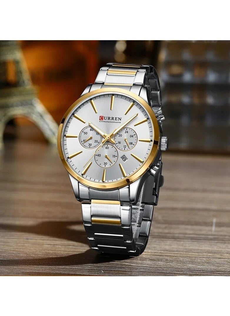 CURREN CURREN 8435 Original Brand Stainless Steel Band Wrist Watch For Men  - Image 2