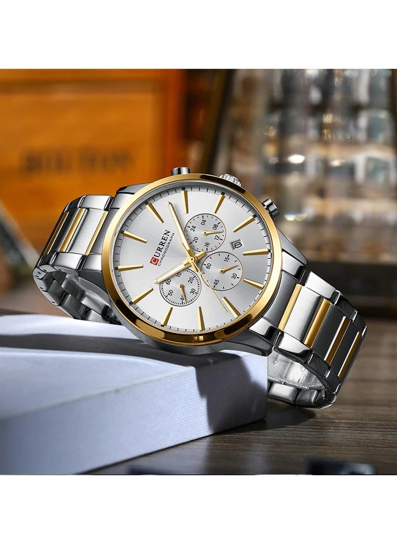 CURREN CURREN 8435 Original Brand Stainless Steel Band Wrist Watch For Men  - Image 3