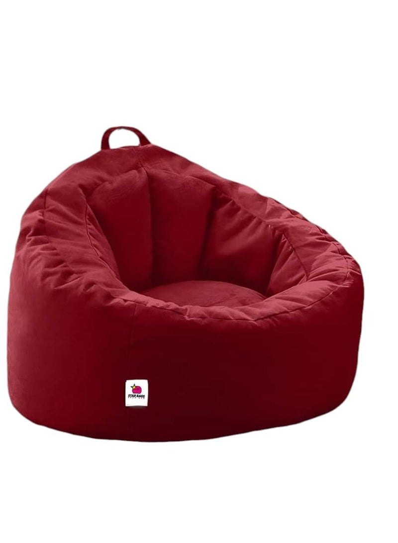 Star Bags - Bean Bags Bean Bag Chair Comfy - From Star Bags - 100*75cm - Wine Red - Velvet Fabric - Image 2