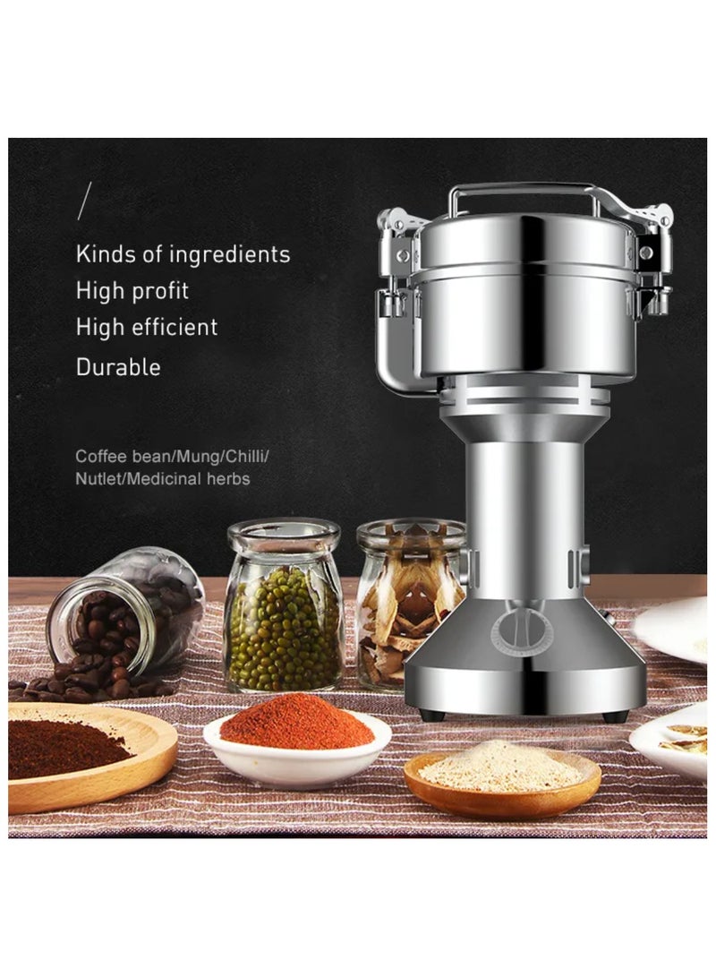 Grain Mill Grinder 200g ,High Speed Electric Stainless Steel Pulverizer Multi-Purpose Powder Machine for Cereals, Corn, Flour, Dry Spices, Herbs, Grains, Coffee, Rice - Image 3