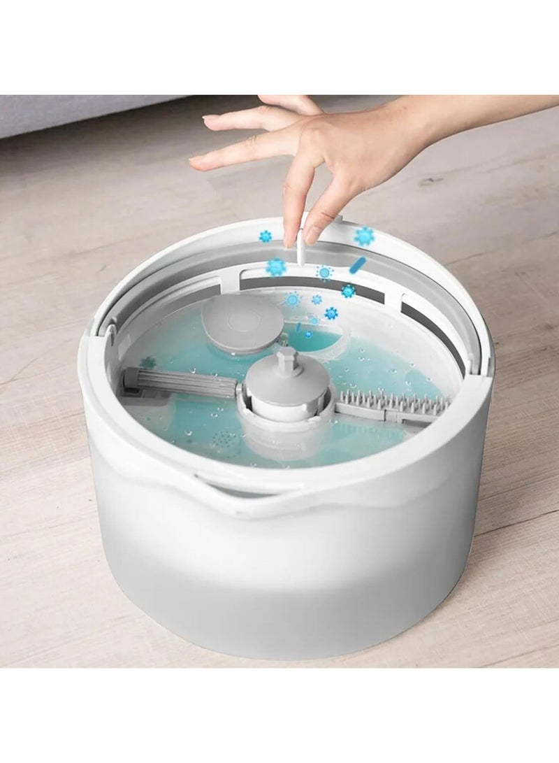 Spin Mop and Bucket Set, Floor Mop, Microfiber Floor Mop for Home, Kitchen, Bathroom Cleaning, Microfiber Mop, Clean and Dirty Water Separation, Super fine Microfiber for Quick Absorption - Image 2