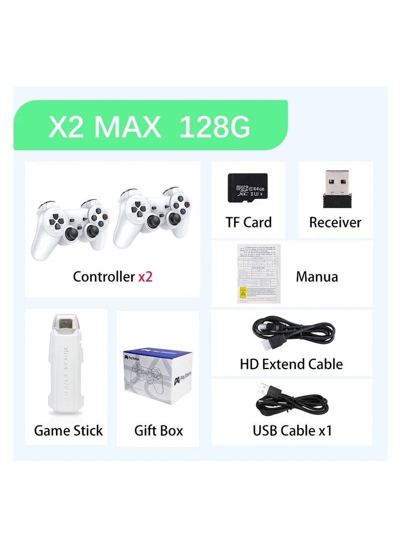 GAME X2 MAX 4K HD Video Game Console with 128GB Storage 30000 Built-in Games Wireless Controller Retro Handheld Game Player for TV and GBA - Image 1