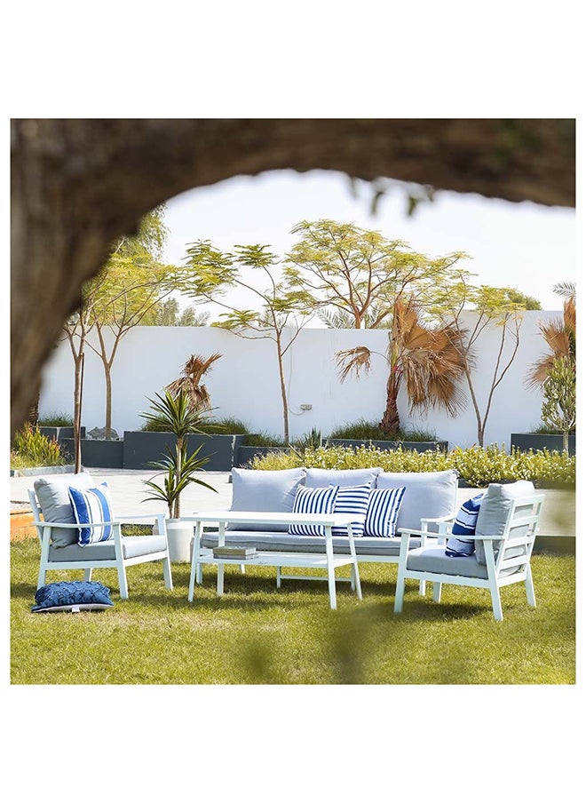 DANUBE HOME - Imperial 7-Seater Outdoor Sofa Dining Set Aluminum Frame Modern Garden Furniture Grey - Image 1