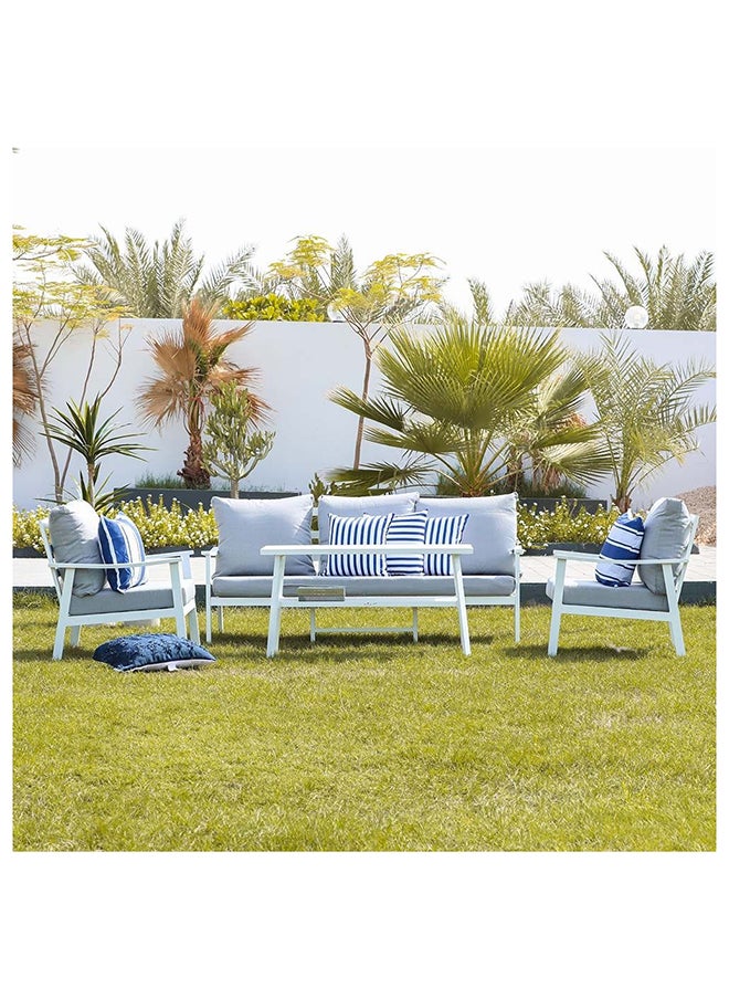 DANUBE HOME - Imperial 7-Seater Outdoor Sofa Dining Set Aluminum Frame Modern Garden Furniture Grey - Image 1