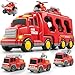 Bennol 5in1 Fire Trucks Toy Set for Boys Age 13 35 Fire Car Truck for Toddlers 1 2 3 4 5 6 Years Old Christmas Birthday Gift Car Sets with Light Sound - Image 4
