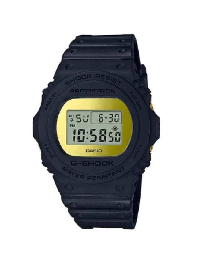 CASIO G-SHOCK DW-5700BBMB-1DR Digital Black & Gold Men's Watch - Image 1