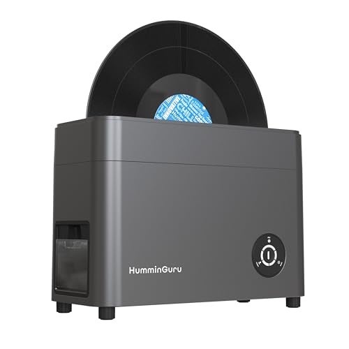 HumminGuru Ultrasonic Vinyl Record Cleaner 40kHz Ultrasonic Vinyl Record Cleaning Machine with Auto Drying Vinyl Cleaner Kit with Filters 1Y Warranty HG01 Dark Gray 12 Inch - Image 1