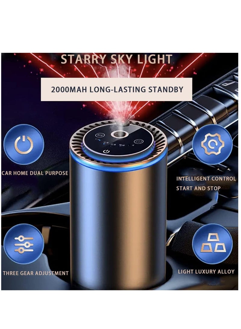 إلترازون Car Air Fresheners,Portable AI Car Diffuser With Star Projector Light,20000Ma Long Standby Aromatherapy,Luxury Car Accessories【Gift Choice】,Black - Image 2