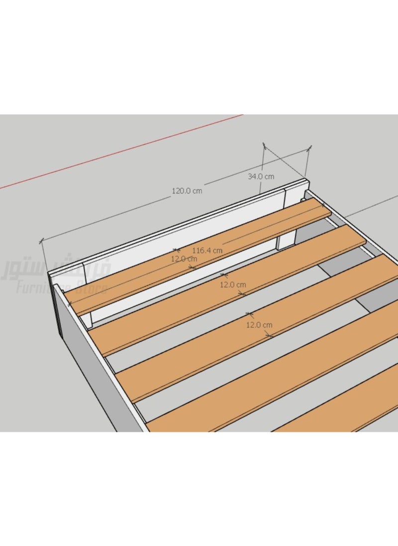 Furniture Store - Modern bed - width 120 cm, length 200 cm, from Furniture Store. - Image 1
