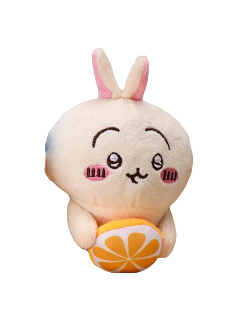 10cm Khaki Orange Bear Pendant Chiikawa Keychain Plush Doll Backpack Accessories Bag Pendant Cartoon Bag Accessories Doll Gift  - Image 1