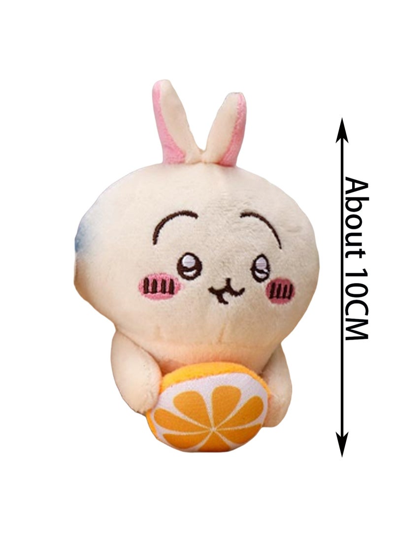 10cm Khaki Orange Bear Pendant Chiikawa Keychain Plush Doll Backpack Accessories Bag Pendant Cartoon Bag Accessories Doll Gift  - Image 2