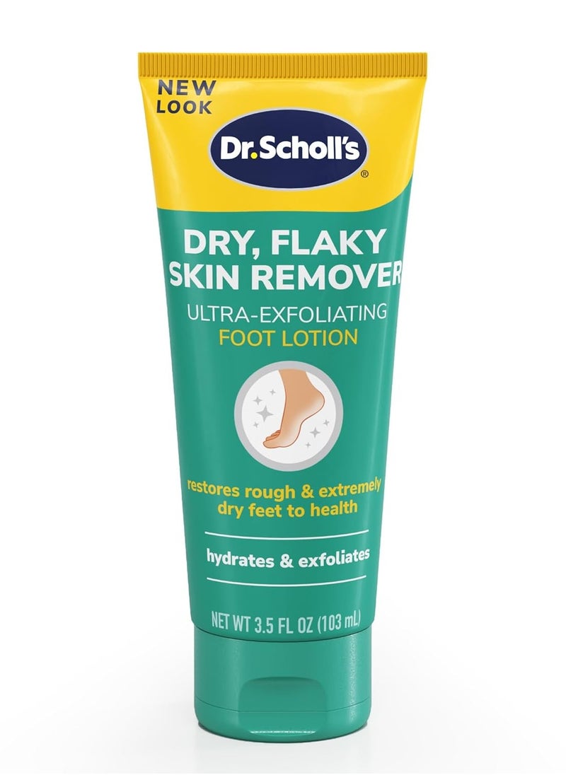 Dr. Scholl's Dr. Scholl's Dry, Flaky Skin Remover Ultra Exfoliating Foot Lotion Cream, 3.5 oz, Moisturizer with Urea for Rough Dry Cracked Feet, Heal and Soothe for Healthy Looking Feet, Intensive Foot Skin Care  - Image 1