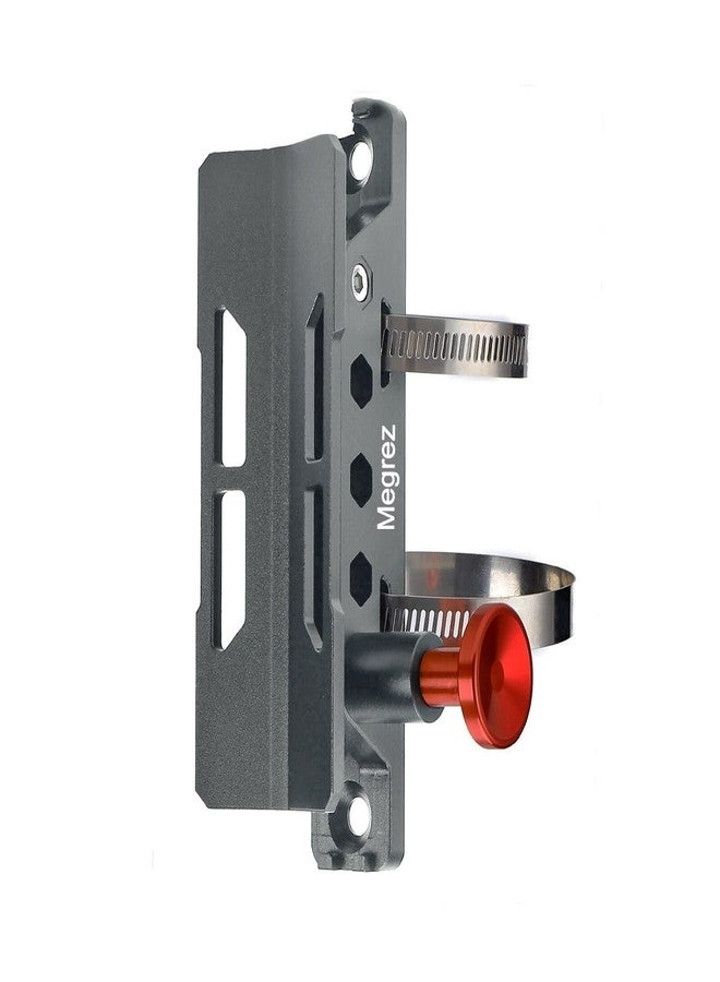 MEGREZ Adjustable Fire Extinguisher Mount Holder, Aluminum Quick Release Fire Extinguisher Holder with 8 Clamps, Compatible with Jeep Wrangler UTV Polaris RZR, Grey - Image 4