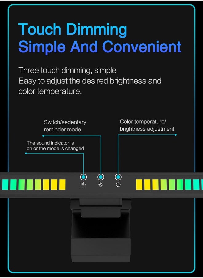 0TO1 TECH Computer Monitor Light Voice-Controlled Music Rhythm Eye Protection Light Color Pickup Light  - Image 5