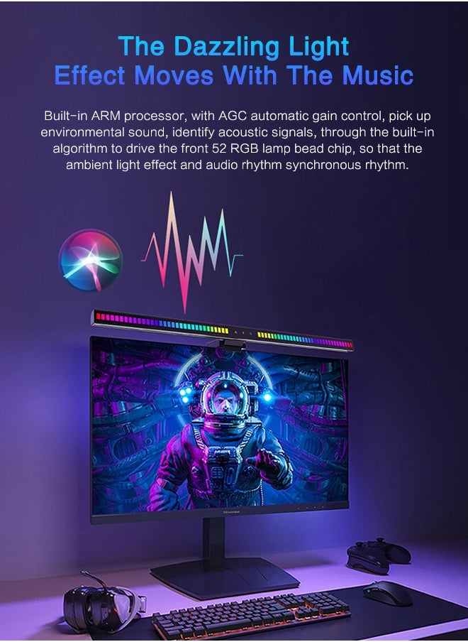 0TO1 TECH Computer Monitor Light Voice-Controlled Music Rhythm Eye Protection Light Color Pickup Light  - Image 3