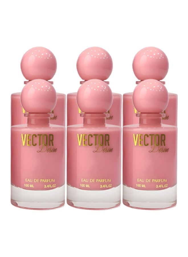 Vector 6 Pieces Vector Desire Perfume Pink 100ml EDP - Image 1