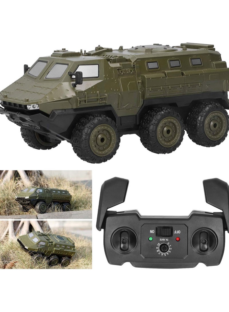 2.4GHz High Speed Armored Car, Powerful and Efficient Motor RC Armored Car 1/16 RC Truck for Various Terrains