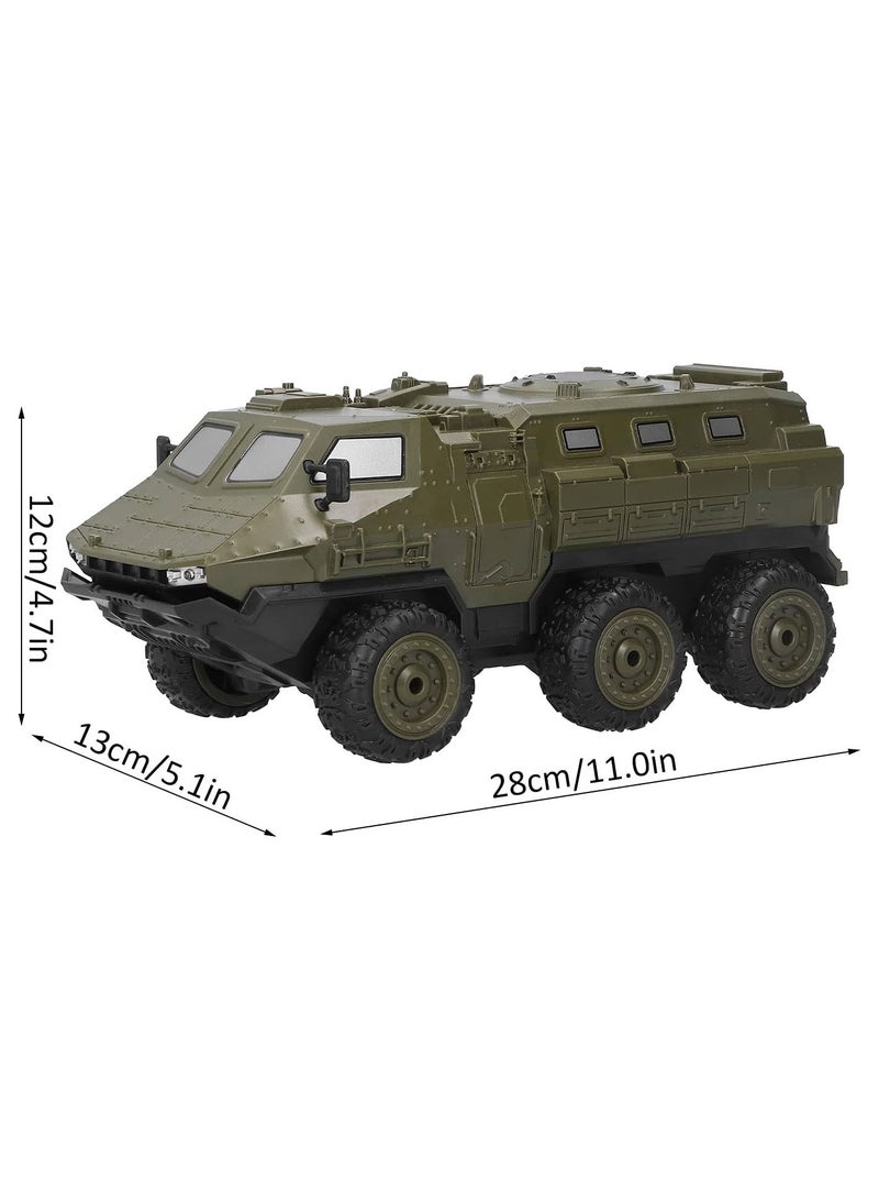 2.4GHz High Speed Armored Car, Powerful and Efficient Motor RC Armored Car 1/16 RC Truck for Various Terrains
