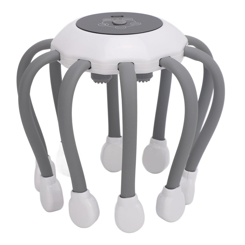 Electric Scalp Massager 10 Claws 5 Modes 360 Degree Vibration Head Massager with Timing White Type A - Image 2