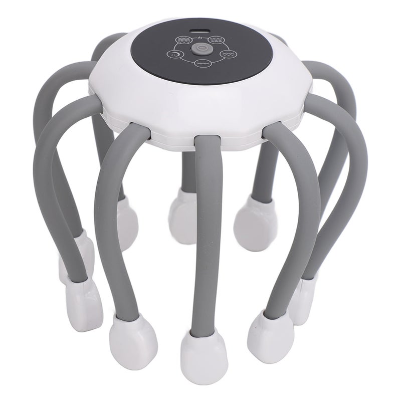 Electric Scalp Massager 10 Claws 5 Modes 360 Degree Vibration Head Massager with Timing White Type A - Image 3
