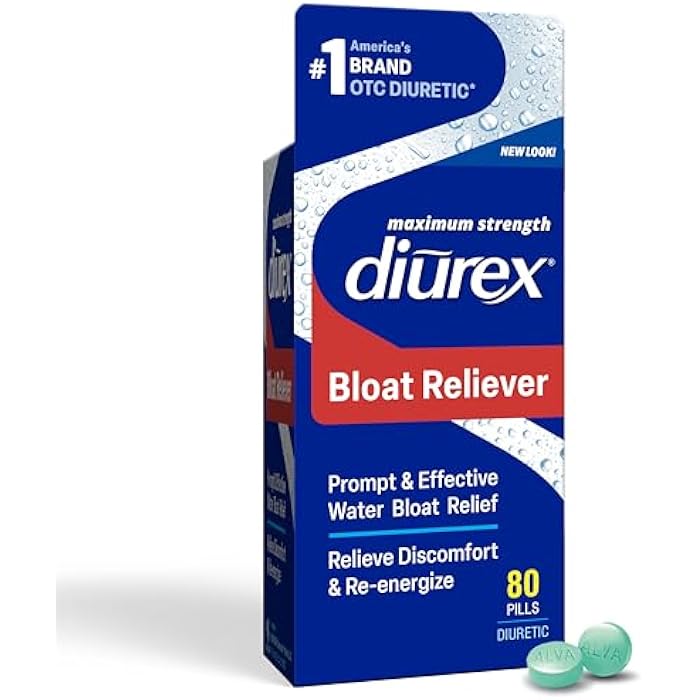 Diurex Ultra Re-Energizing Water Pills - Relieve Water Bloat - Feel Better & Less Heavy - 80 Count - Image 1