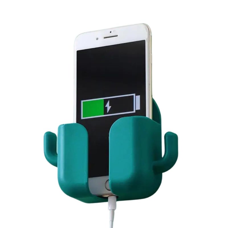 WALLVIEW TECH Wall Mounted Mobile Stand Storage Case for Remote, Multi Purpose Stand with Hole for Phone Charging (Green) - Pack of 4 - Image 4