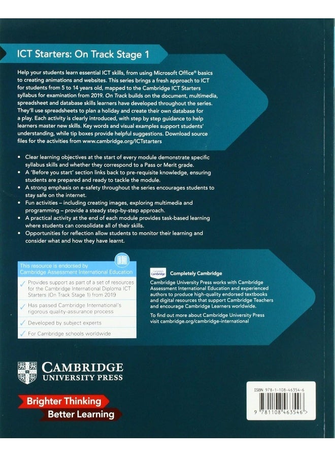 Cambridge Ict Starters On Track Stage 1 By Ellis, Victoria - Lawrey, Sarah - Dickinson, Doug Paperback