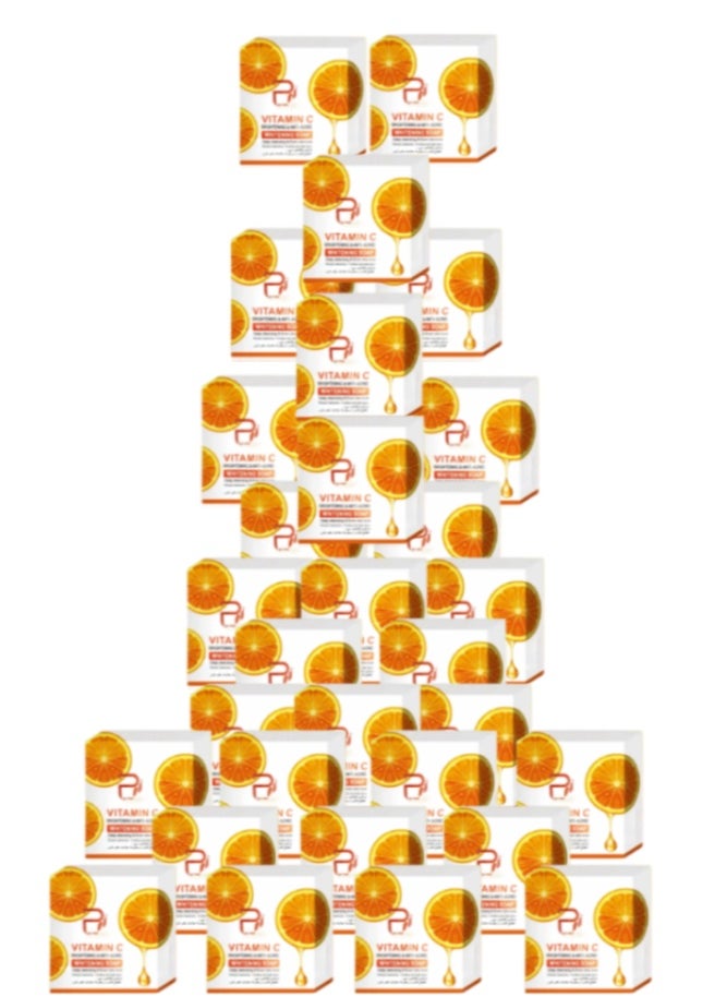PYRON 30 Pieces Vitamin C Brightening And Anti-Aging Whitening Soap Orange 100grams  - Image 1