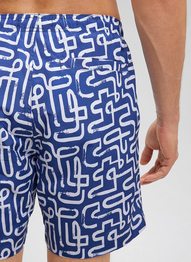 مافي Printed Blue Swimshorts
