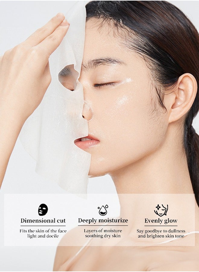 SEOMOU - Facial Mask Bamboo Charcoal Mask Hyaluronic acid Face Anti-aging Hydrating Face Mask Clarifying Nourishing Firming Beauty Facial  whitening and moisturizing mask - Image 1
