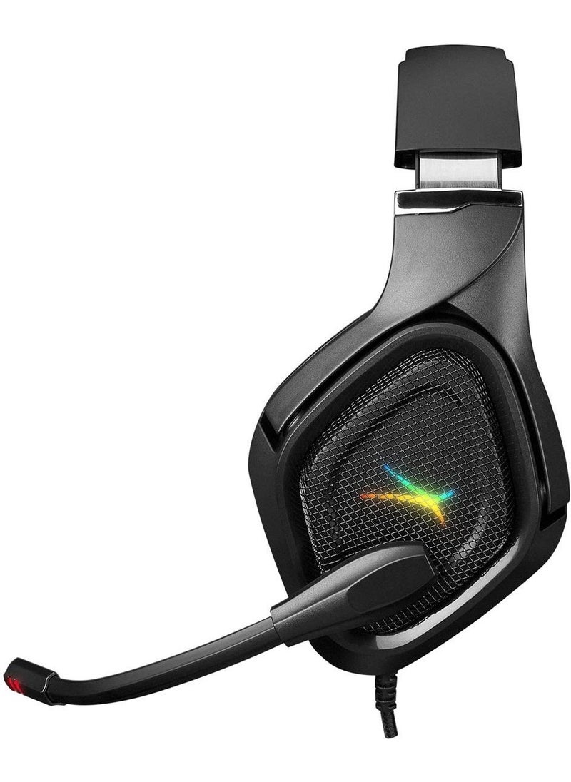 Altec Lansing - ALGH9604 Black PS4/xbox/mobile Compatible USB+3.5mm Rainbow Gaming Headset with Microphone - Image 1