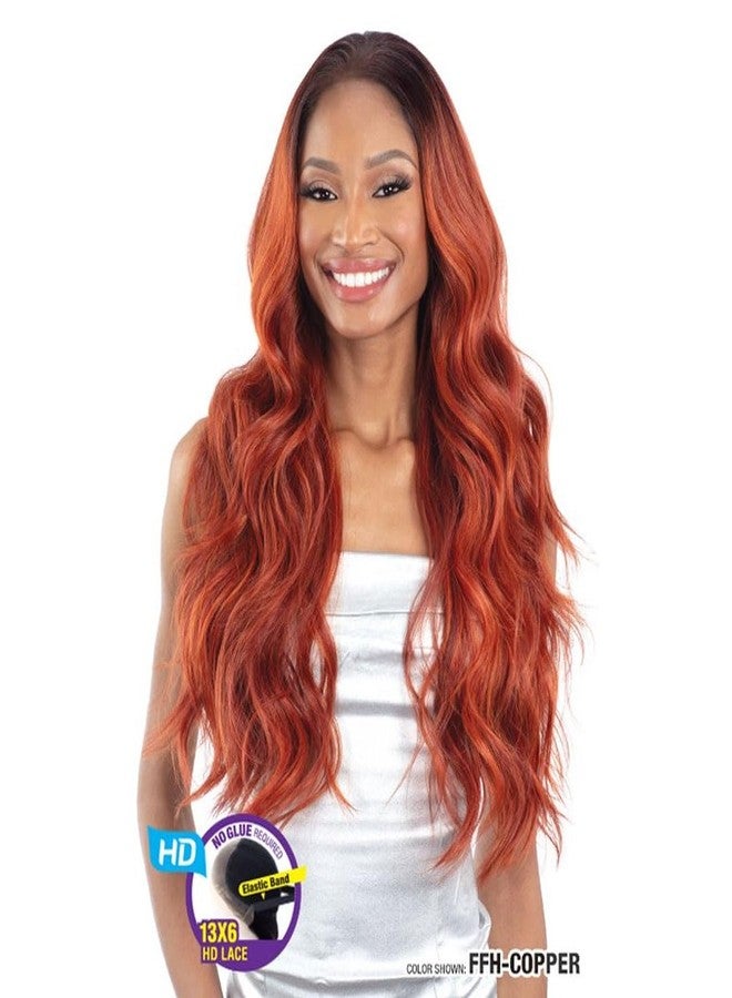 Shake-N-Go Snatched Glueless Lace Synthetic Wig - Elowyn (Color : Ffh-Copper) - Image 4