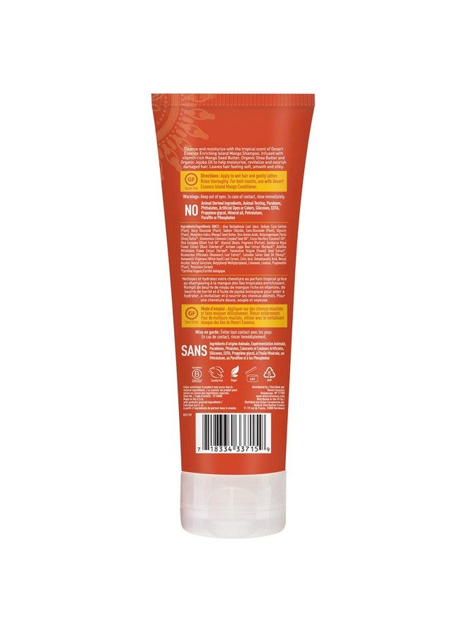 Desert Essence Island Mango Shampoo & Conditioner Bundle 8 Fl Ounce Enriching Shea Butter Jojoba Oil Smooth & Silky Soft & Healthy - Image 3