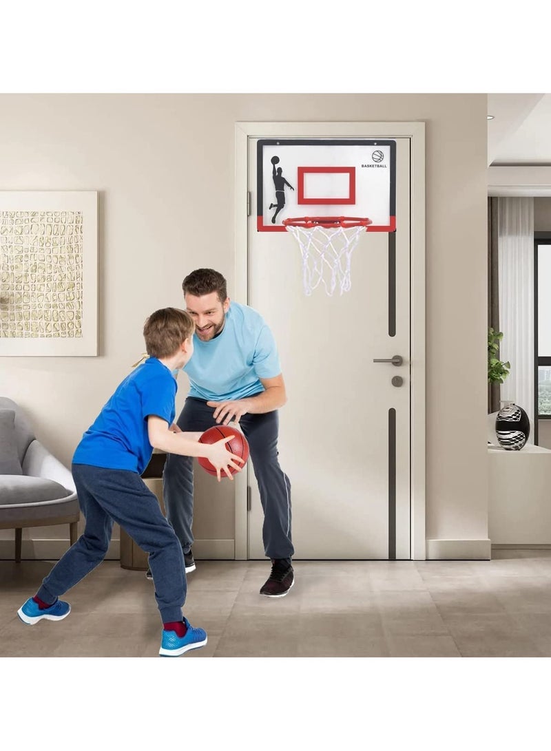 طوق كرة سلة صغير، طوق كرة سلة داخلي للأطفال، لوح كرة سلة مثبت على الحائط، لعبة كرة سلة للأطفال والأولاد والمراهقين، هدايا مثالية للمهرجانات وأعياد الميلاد - Image 5