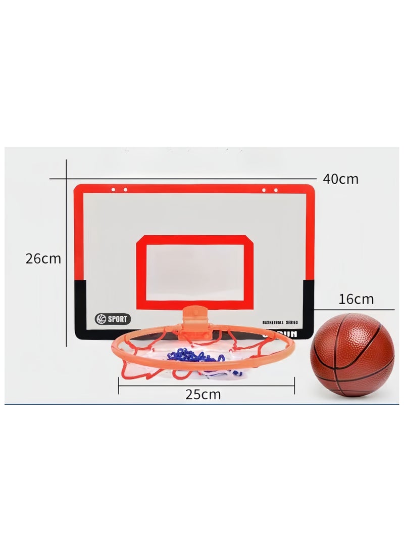 طوق كرة سلة صغير، طوق كرة سلة داخلي للأطفال، لوح كرة سلة مثبت على الحائط، لعبة كرة سلة للأطفال والأولاد والمراهقين، هدايا مثالية للمهرجانات وأعياد الميلاد - Image 2