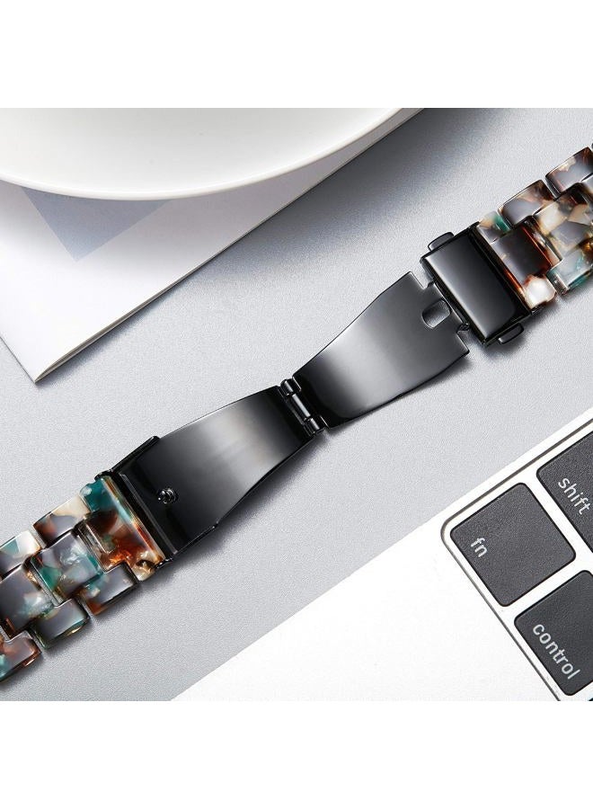 Binlun Resin Watch Strap for Lady Men 12mm 14mm 16mm 18mm 20mm 22mm, Quick Release Deployment Buckle Replacement Strap for Smartwatch, 14 Colors Lightweight Fashion Band, 22mm, Resin, No gem - Image 4