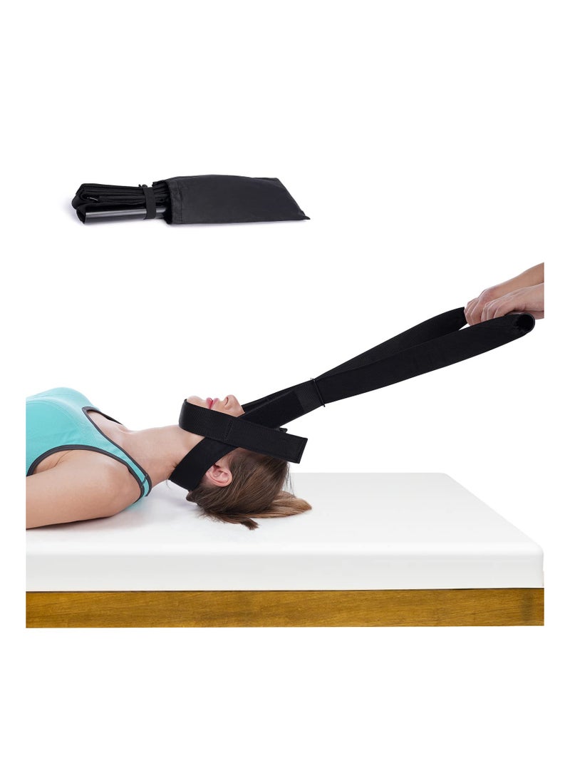Cervical Neck Traction Device with Chin Strap - Neck Stretcher Strap for Chiropractic Decompression and Pain Relief, Ideal for Physical Therapy and Neck Decompression Aid. - Image 1