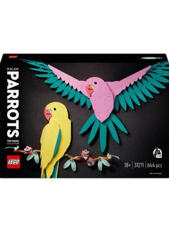 LEGO Art The Fauna Collection Macaw Parrots 31211 Building Toy Set (644 Pieces)  - Image 3