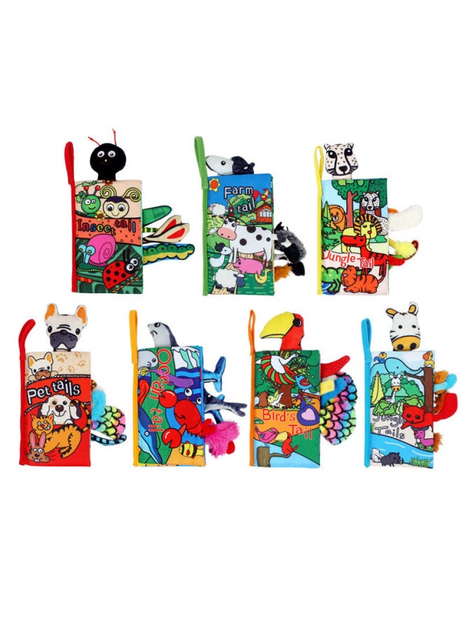 Growth Tree Three-dimensional Tail Cloth Book Baby Enlightenment Toy Early Education Book Baby Cloth Book-Color:Beasts Of The Jungle  - Image 2