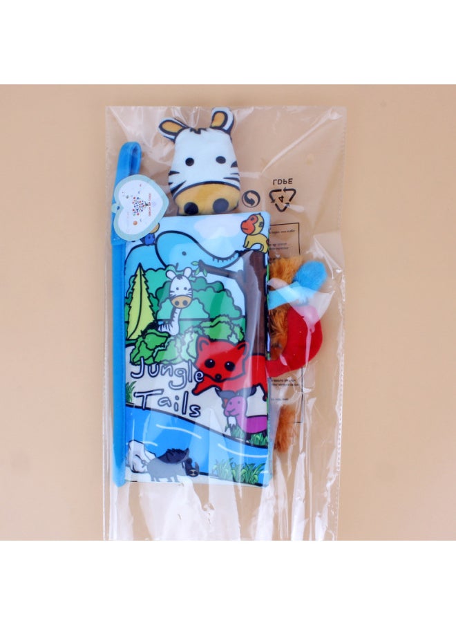 Growth Tree Three-dimensional Tail Cloth Book Baby Enlightenment Toy Early Education Book Baby Cloth Book-Color:Beasts Of The Jungle  - Image 5