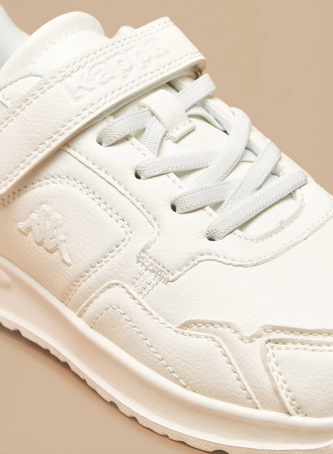 كابا Boys' Logo Embossed Sports Shoes with Hook and Loop Closure