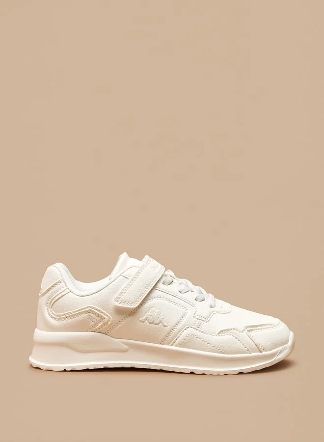 كابا Boys' Logo Embossed Sports Shoes with Hook and Loop Closure