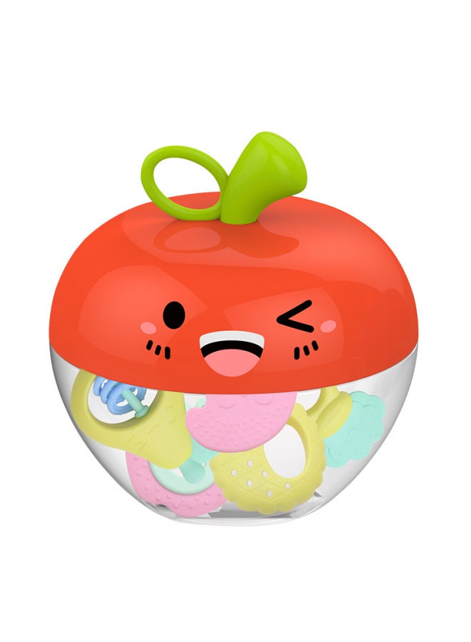 HAPPY Baby Teether Stick Teether Fruit And Vegetable Music Teether Rattle Baby Grasping Toys Educational Toys Teether 0-1 Years Old - Image 1